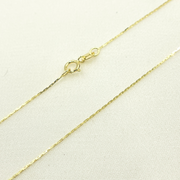 14k Solid Yellow Gold Solid Rectangular Box Chain